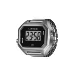Anel Relógio Lince Feminino Digital Prata LDMM066L22