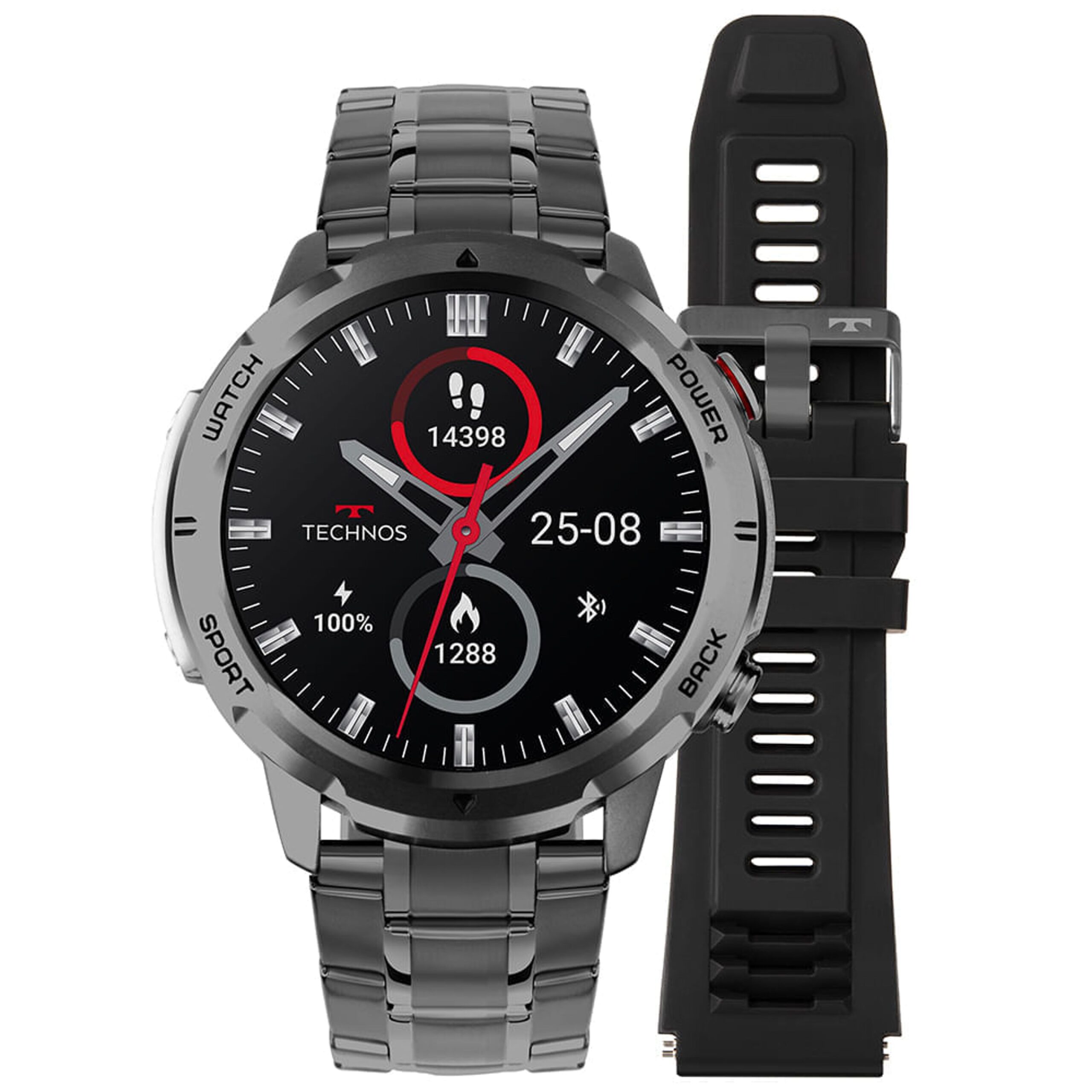 TSPORTSCAB6F_1 Relógio de Pulso SMARTWATCH TECHNOS CONNECT SPORTS CALL PRETO - Imagem 1