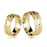 Par de Alianças em Ouro 18Kts A91