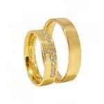 Par de Alianças em Ouro 18Kts A23