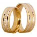 Par de Alianças em Ouro 18Kts A27