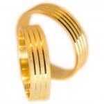 Par de Alianças em Ouro 18Kts A53