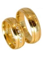 Par de Alianças em Ouro 18Kts A72