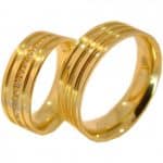 Par de Alianças em Ouro 18Kts A86