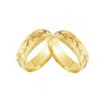 Par de Alianças em Ouro 18Kts A88