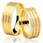 Par de Alianças em Ouro 18Kts A15