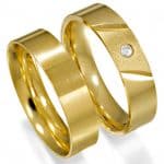 Par de Alianças em Ouro 18Kts A22