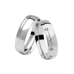 Par de Alianças em Prata ALP30