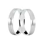 Par de Alianças em Prata ALP22