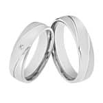 Par de Alianças em Prata ALP40