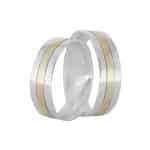 Par de Alianças em Prata ALP06