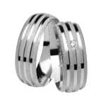 Par de Alianças em Prata ALP15