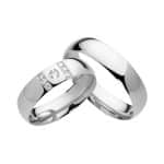 Par de Alianças em Prata ALP33