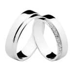 Par de Alianças em Prata ALP41