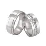 Par de Alianças em Prata ALP42