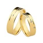 Par de Alianças em Ouro 18Kts A96