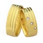 Par de Alianças em Ouro 18Kts A102