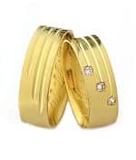 Par de Alianças em Ouro 18Kts A102