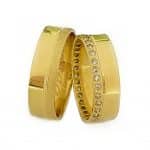 Par de Alianças em Ouro 18Kts A103