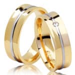 Par de Alianças em Ouro 18Kts A110