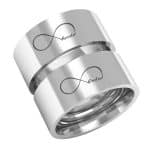Par de Alianças em Prata ALP56