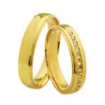 Par de Alianças em Ouro 18Kts A112