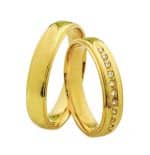 Par de Alianças em Ouro 18Kts A112
