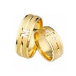 Par de Alianças em Ouro 18Kts A113