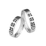 Par de Alianças em Prata ALP90