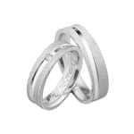 Par de Alianças em Prata ALP105