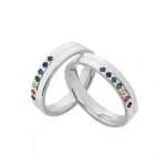 Par de Alianças em Prata ALP115