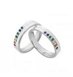 Par de Alianças em Prata ALP115