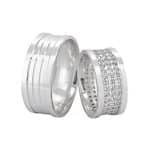 Par de Alianças em Prata ALP118