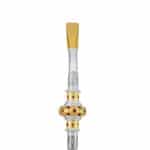 Bomba de Chimarrão em Prata com Ouro 10K BC13