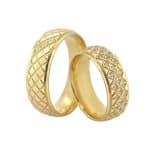 Par de Alianças em Ouro 18Kts A137