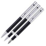 Kit Premium Crown Jazz Esferográfica + Roller + Tinteiro Preta