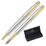 Kit Premium Crown Drezden Prata Esferográfica + Tinteiro - Imagem 2