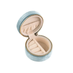 Porta Joias Pequeno Redondo Azul Bebê PJ56