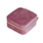 Porta Joias Quadrado Veludo Rose PJ62