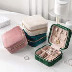 Porta Joias Quadrado Veludo Rose PJ62 - Imagem 2