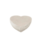 Porta Joias Coração Creme Veludo PJ67