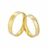 Par de Alianças em Ouro 18Kts A140