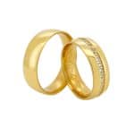 Par de Alianças em Ouro 18Kts A142
