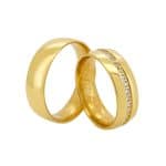 Par de Alianças em Ouro 18Kts A142