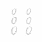 Trio de Brincos Em Prata TBP17