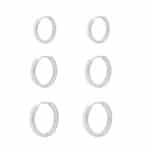 Trio de Brincos Em Prata TBP16