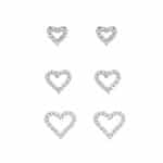 Trio de Brincos Em Prata TBP20