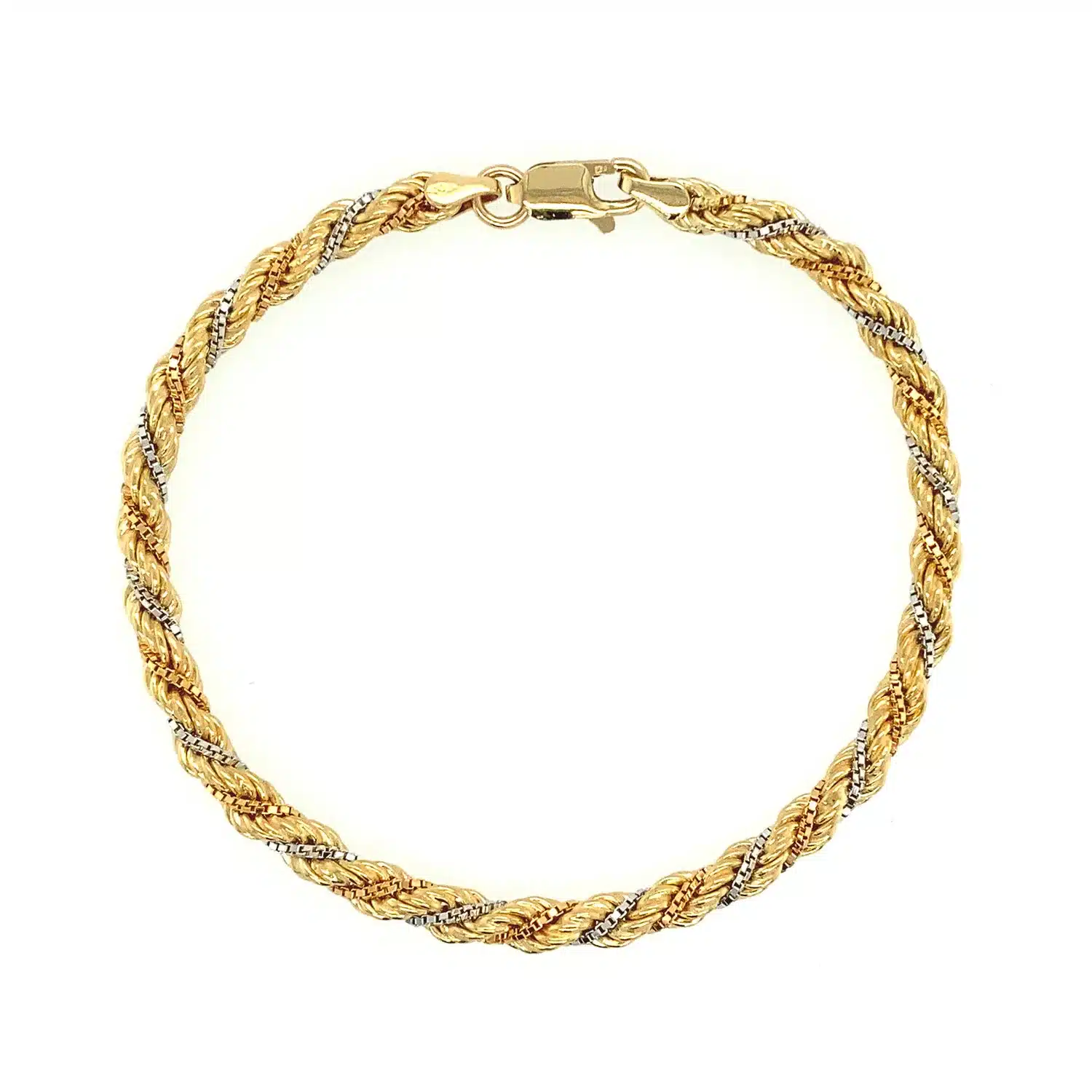 pulseira_corda_ouro_tricolor_3832_2_89860d6bcd983b71707ce63a6786d953 Pulseira em Ouro 18kts PU52 - Imagem 1