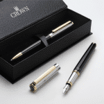 Kit Premium Crown Regent Prata Esferográfica + Tinteiro - Imagem 2