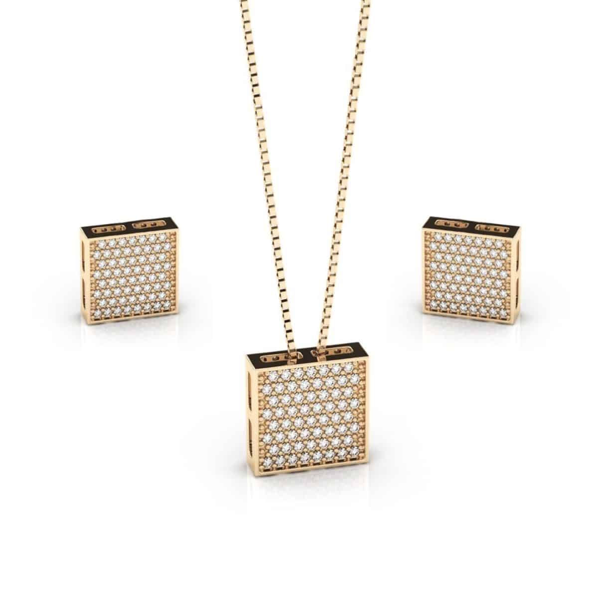 Conjunto Em Ouro BX 416 CBX02 - Imagem 1